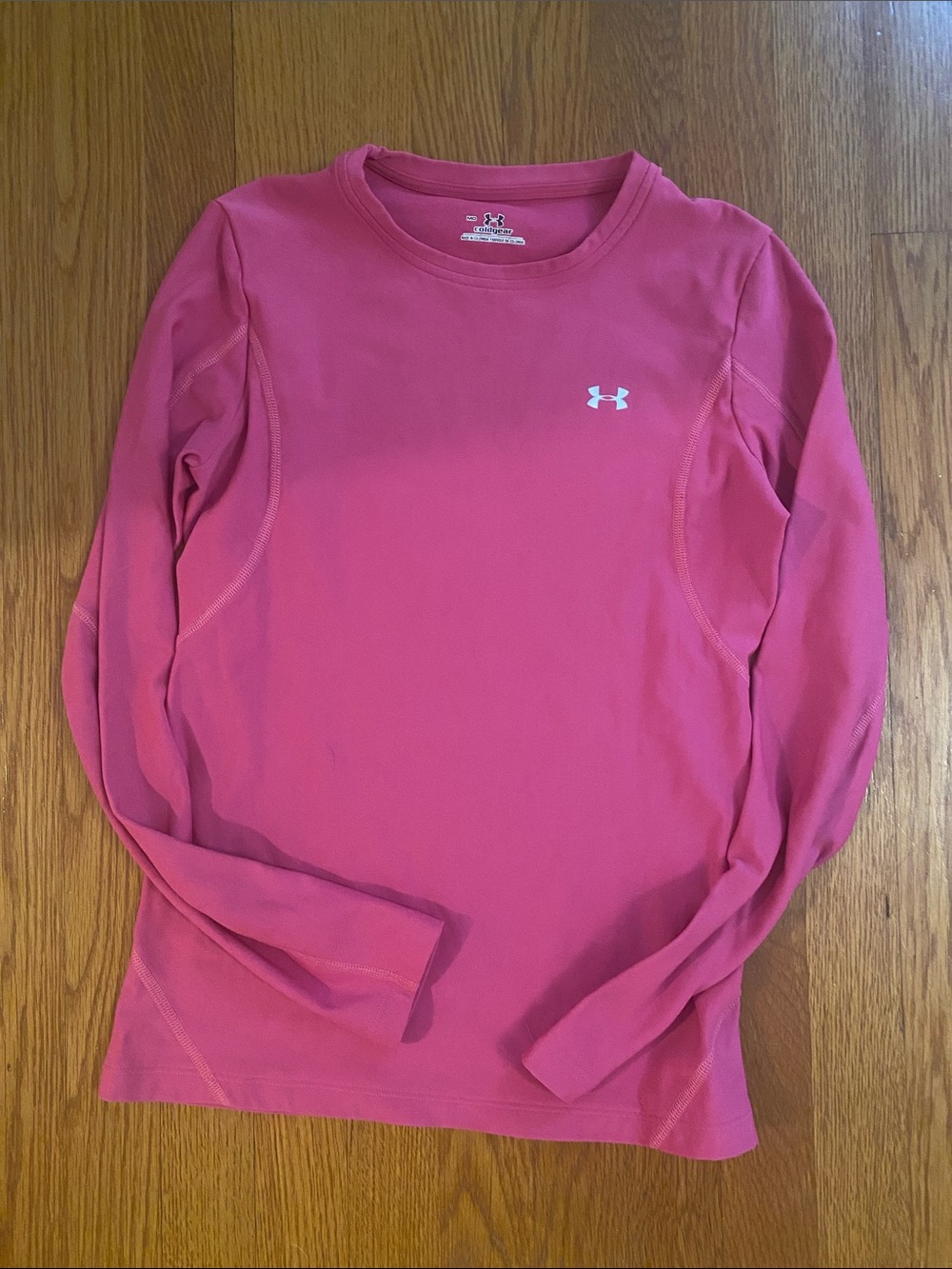 Under Armour Hot Pink Long Sleeve Crew Neck Performance Top